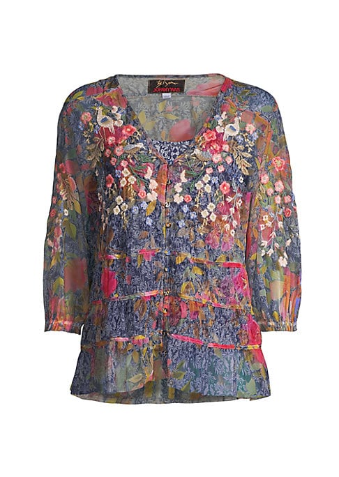 Bohemian Floral Tiered Top