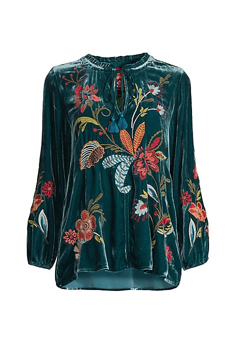 Velvet Floral Field Top