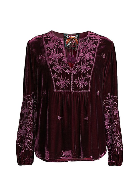Velvet Tassel Blouse