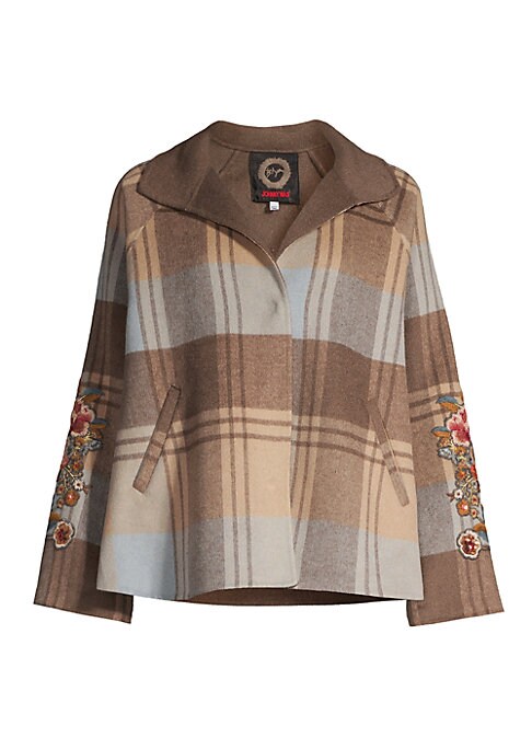 Floral Trapeze Wool Jacket