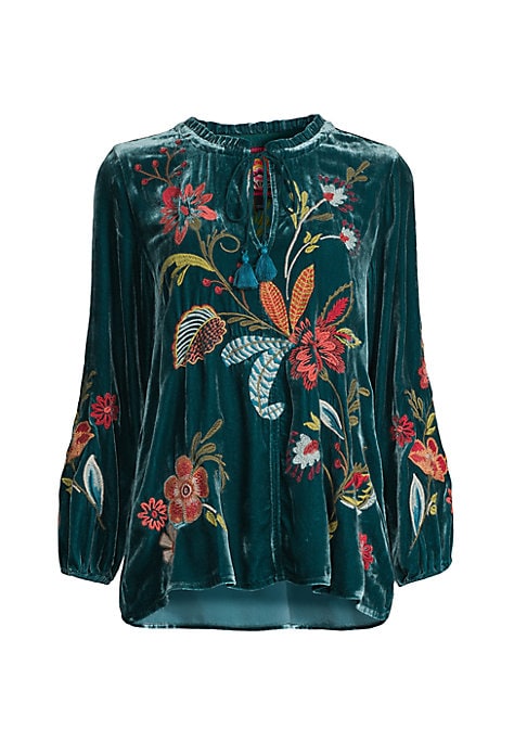Velvet Floral Charm Blouse
