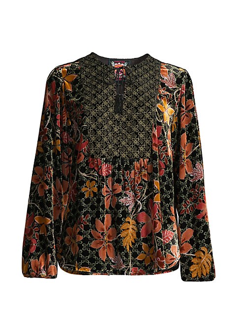 Velvet Beaded Blouse