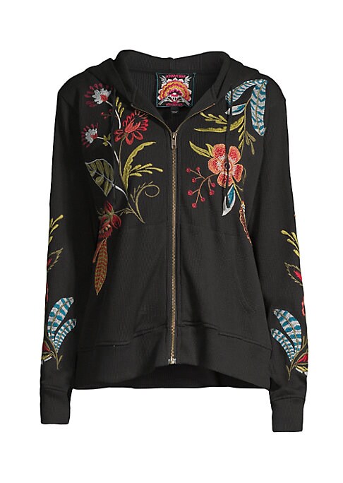 Floral Zip Hoodie