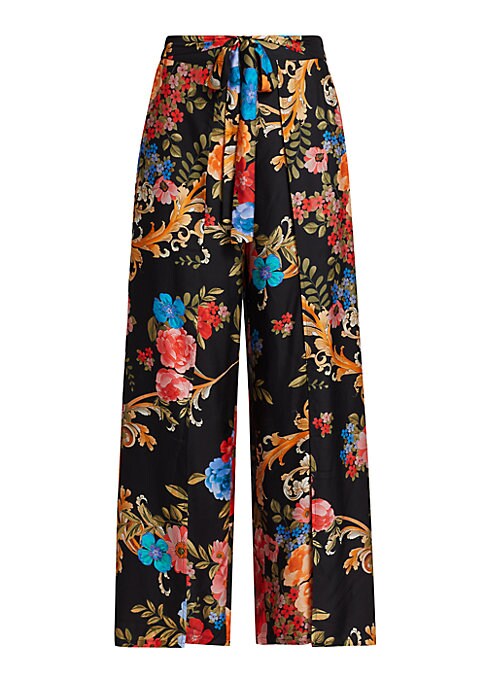 Floral Tie-Waist Trousers