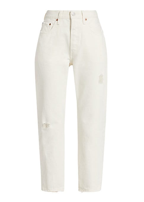 Distressed Ankle Jeans