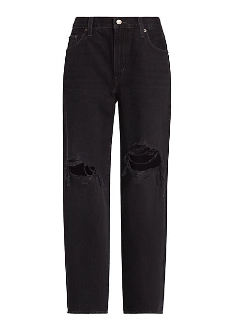 Distressed High-Waisted Jeans