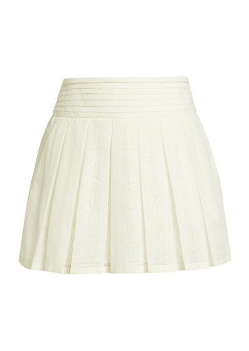 Pleated Sheer Mini Skirt