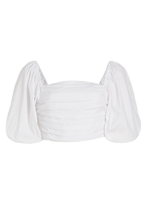 Cropped Ruched Blouse