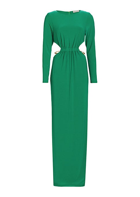 Gilded Cutout Elegance Dress
