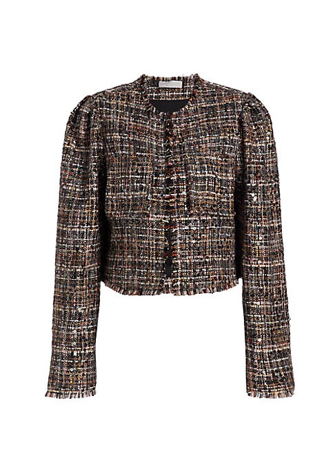 Fringe Floral Tweed Jacket