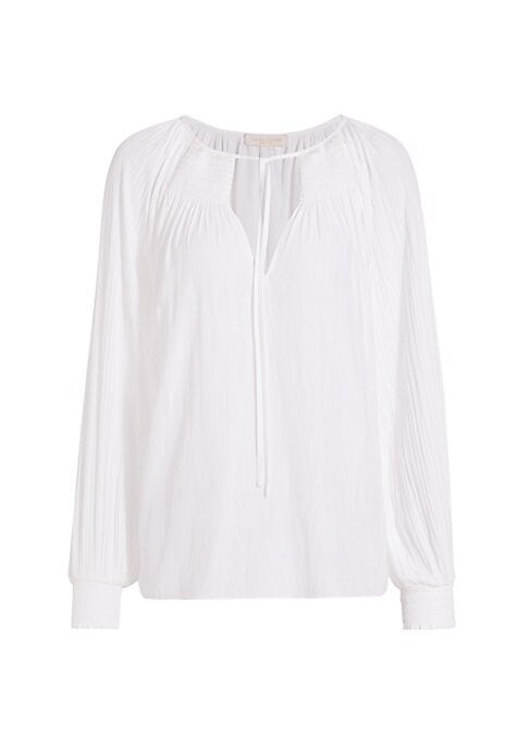Draped Bishop Sleeve Top