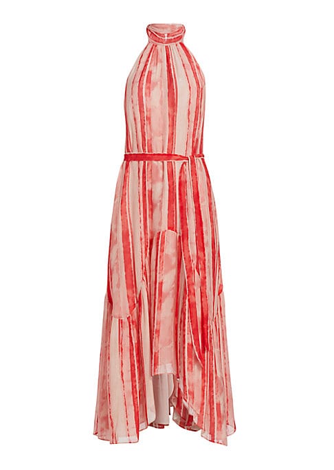 Stripe Halter Midi Dress