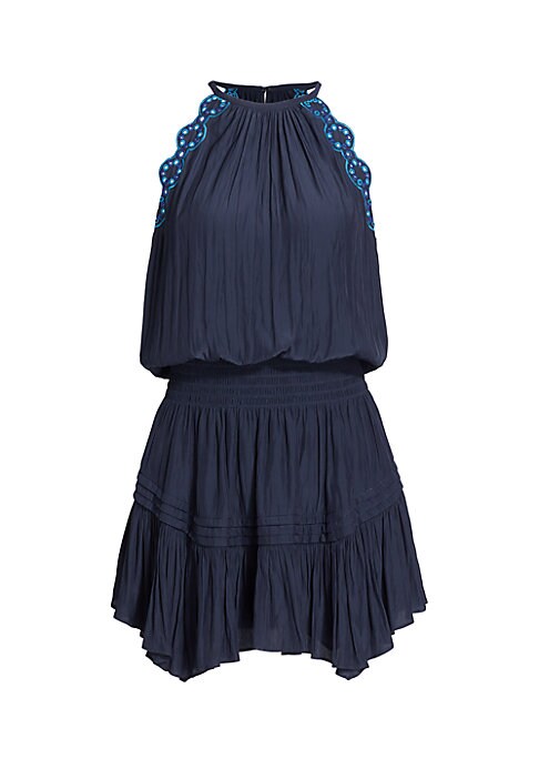 Embroidered Smock Dress