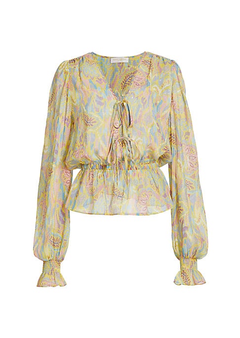 Vibrant Tie-Front Blouse