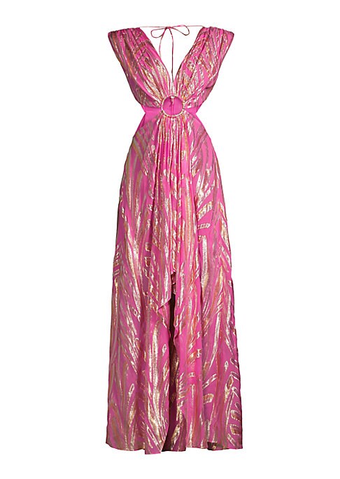 Metallic Cut-Out Gown