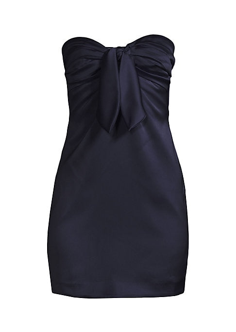Chic Satin Bow Dress