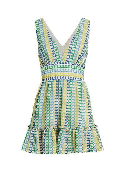 Swirl V-Neck Mini Dress