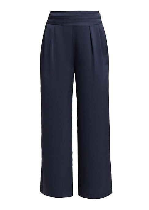 Lustrous Satin Crop Pants