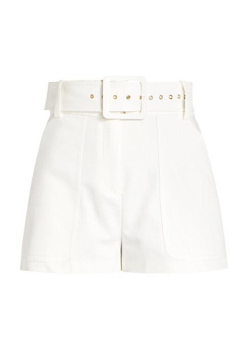 Chic High-Waist Belted Shorts