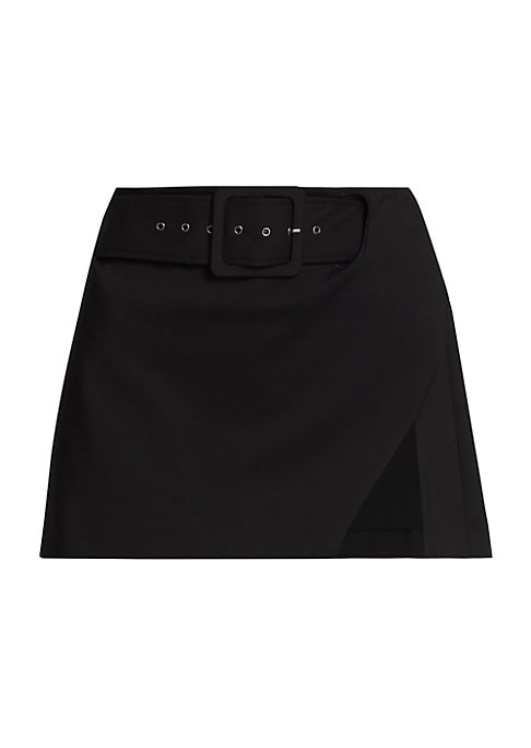 Belted High-Rise Miniskirt