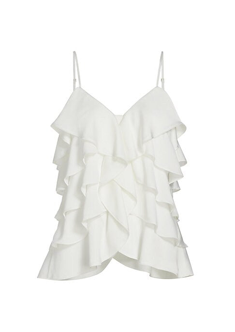 Ruffled V-Neck Tank