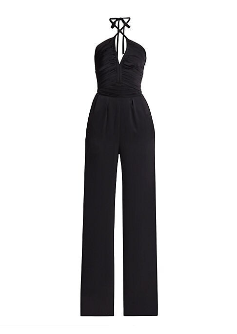 Chic Satin Halter Jumpsuit