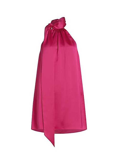Satin Chic Halter Dress