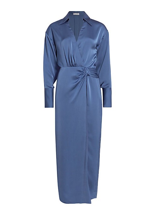 Silken Maxi Shirtdress