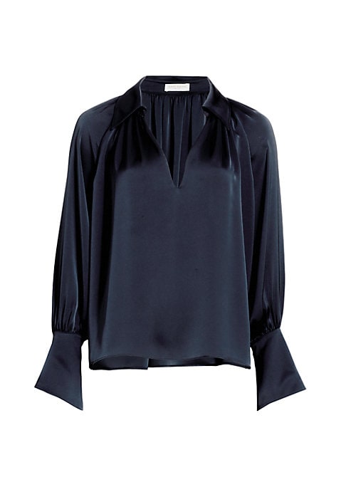 Satin Luxe V-Neck Blouse