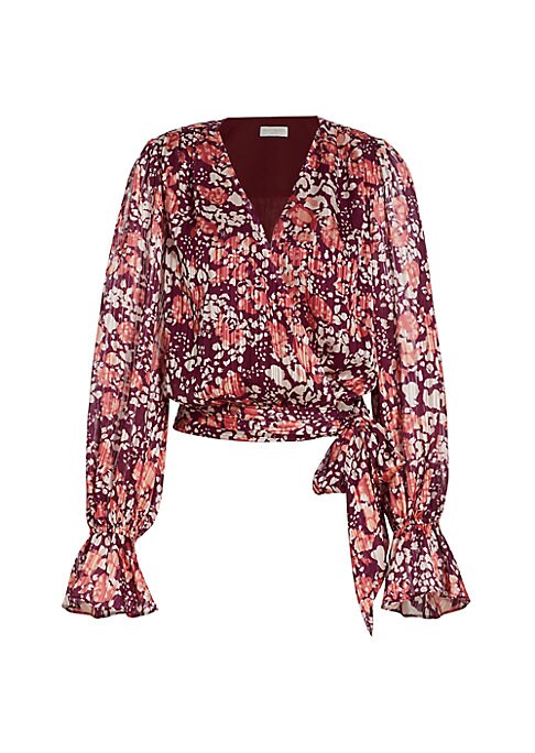 Floral Tie Waist Blouse