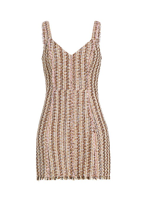 Chic Metallic Tweed Dress