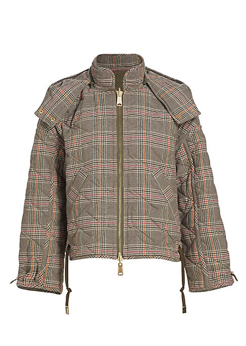 Quilted Plaid Reversible Jacket