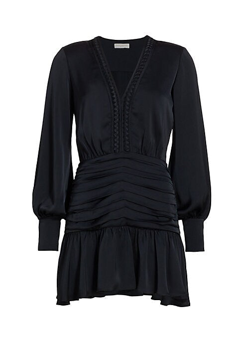 Braided V-Neck Mini Dress