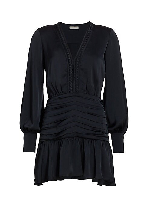 Braided V-Neck Mini Dress