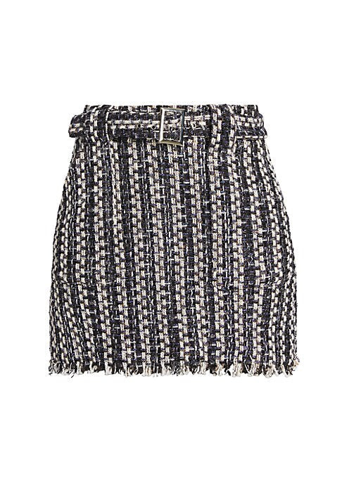 Metallic Tweed Mini Skirt