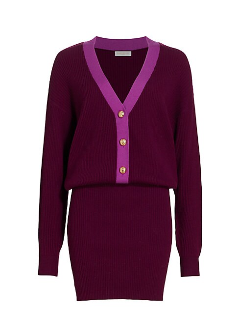 Chic V-Neck Sweater Dress