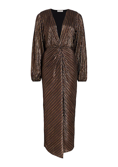 Metallic Luxe Maxi Dress