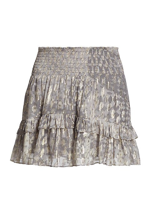 Glistening Ruffle Miniskirt