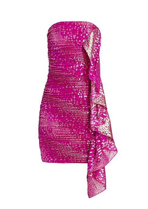 Metallic Ruffle Minidress