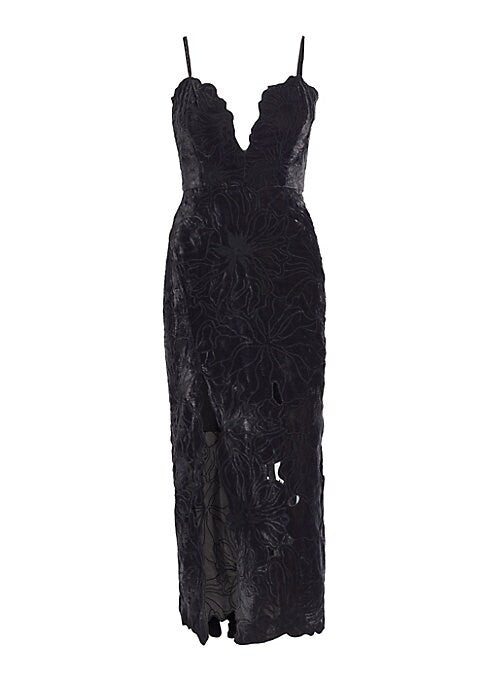 Luxe Floral Velvet Gown