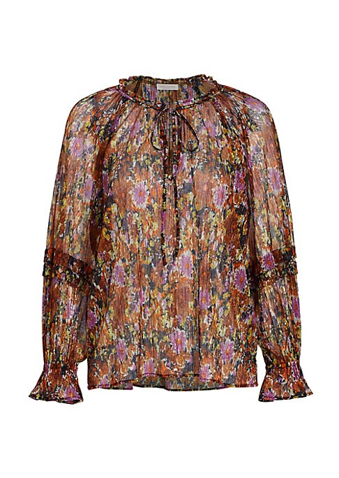 Metallic Floral Top