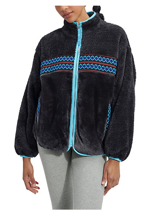 Cozy Colorblock Sherpa Jacket