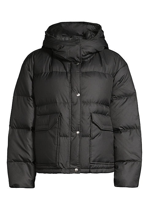 Cropped Down Hooded Jacket