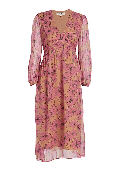 Floral Tie-Back Midi Dress