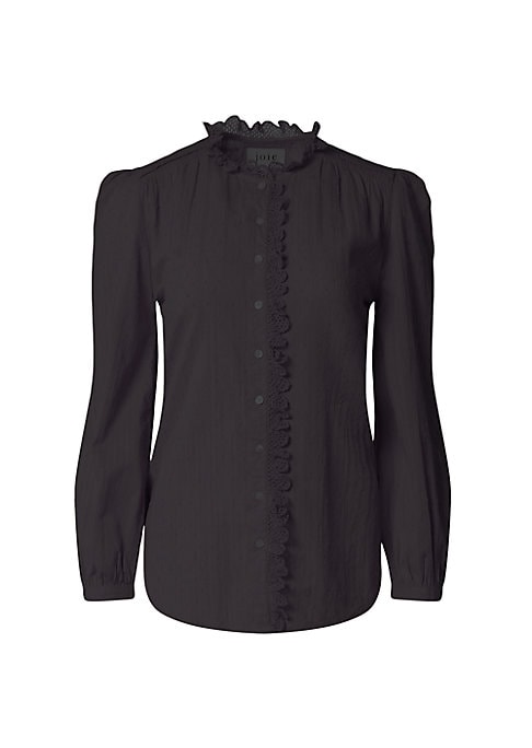 Ruffled Silk Cotton Blouse