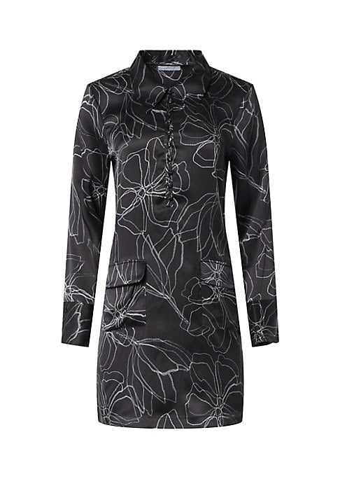 Floral Silk Mini Dress