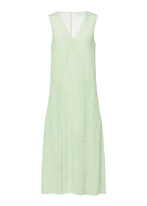 Crocodile Silk Midi Dress