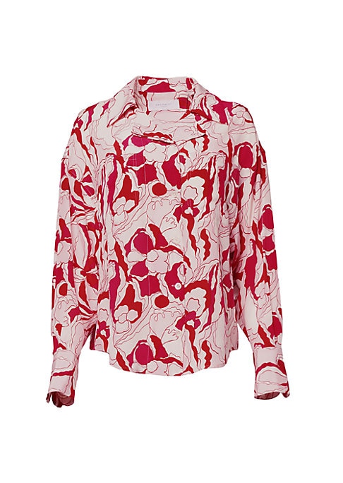 Floral Elegance Silk Top