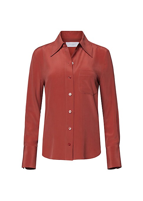 Silky Slim Button-Up Shirt