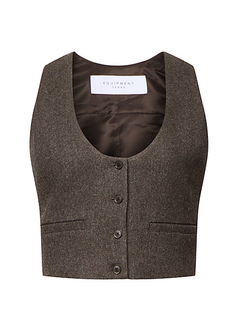Chic Cropped Wool Vest